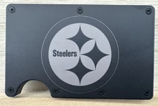 Metal Wallet - Laser Engraved Pittsburgh Steelers - RFID Blocking