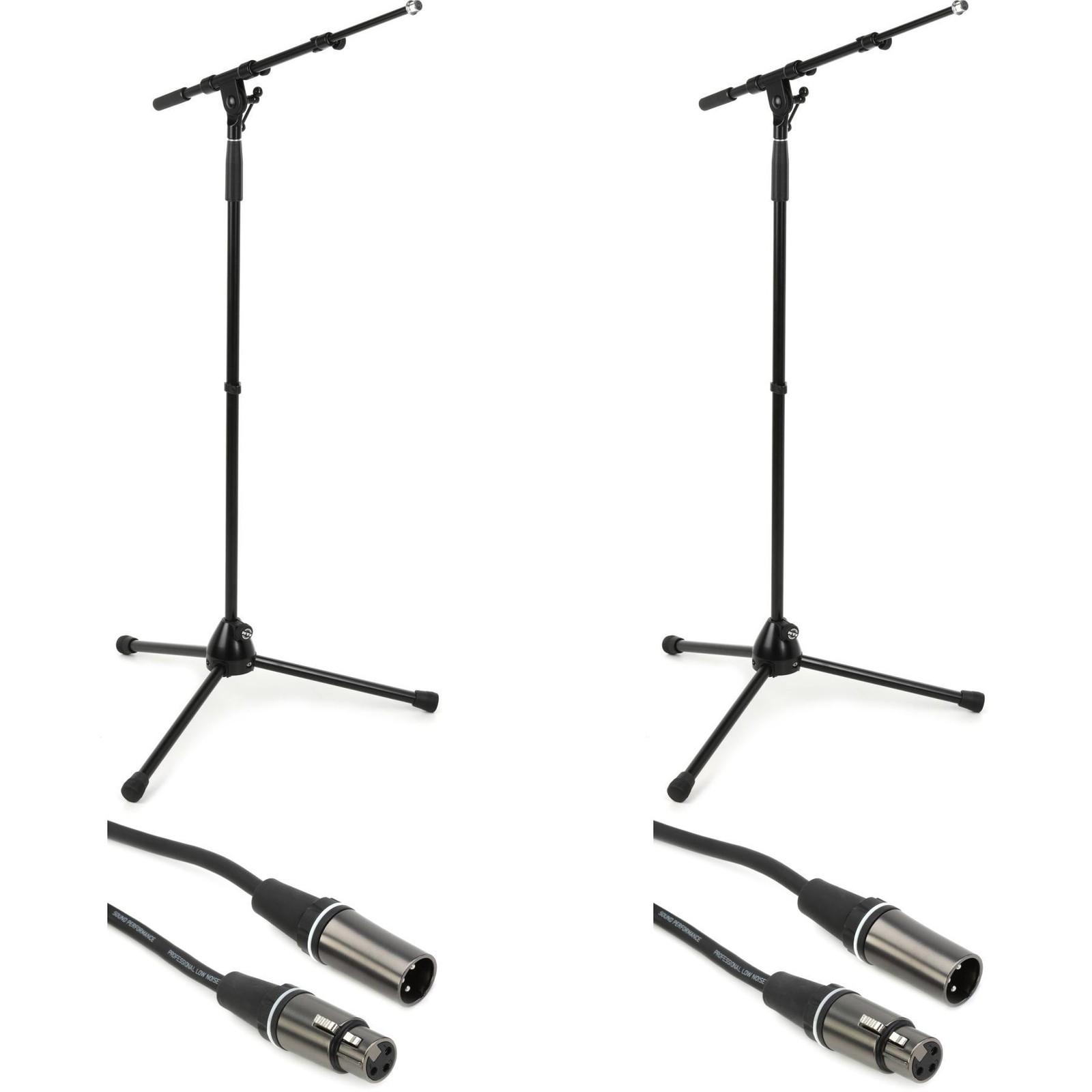 Микрофонная подставка K-M KM21090 в комплекте с 2 микрофонными кабелями Jumperz 25
