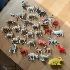 Lotto Misto Animali Presepe Assortiti Diorama Vintage Grezzi da Dipingere 