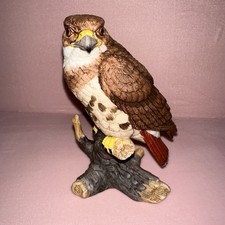 Porcelain Lefton Bisque Nest Egg Collection Red Tail Hawk Vtg 1968 Perfect Cond.