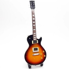 Miniature Mini Guitar Brown Replica Signature Instrument Musical Display Gift