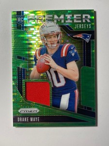 DRAKE MAYE 2024 Prizm Football Premier Jerseys Green Pulsar 📈🔥 Patriots