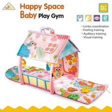 baby 2-in-1 Foldable Baby Play Mat Soft Floor Gym Ball Pit  Activity Fun Pink