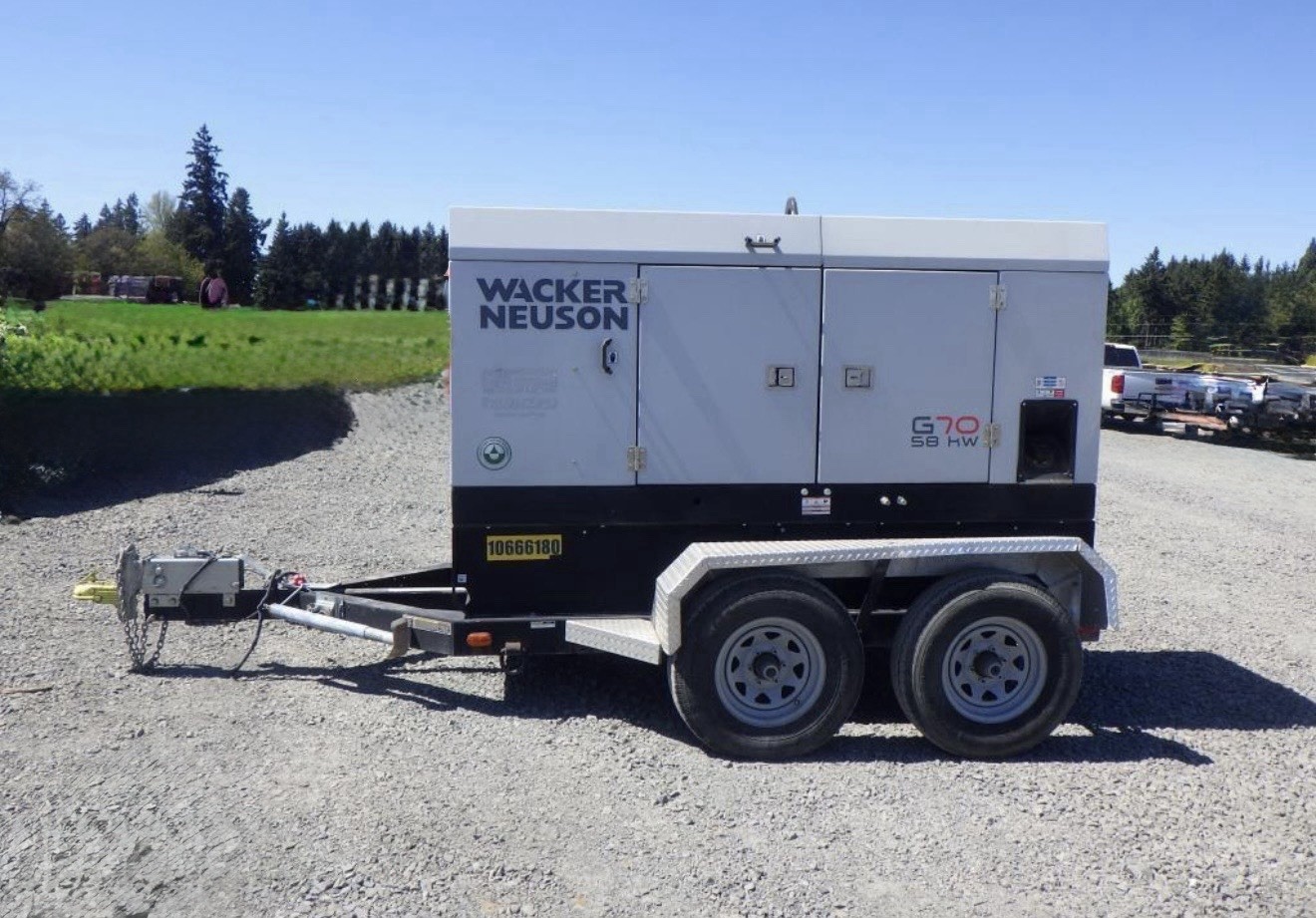 2022 WACKER NEUSON G70 58KW DIESEL GENERATOR 3030 HRS VERY LOW HOURS GREAT DEAL!