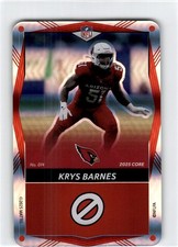 2025 Uno Elite NFL Core Foil Krys Barnes #014 Red