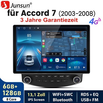13,1 Für Honda Accord 7 VII 2003-2007 Autoradio GPS Navi Carplay BT SWC 6+128GB