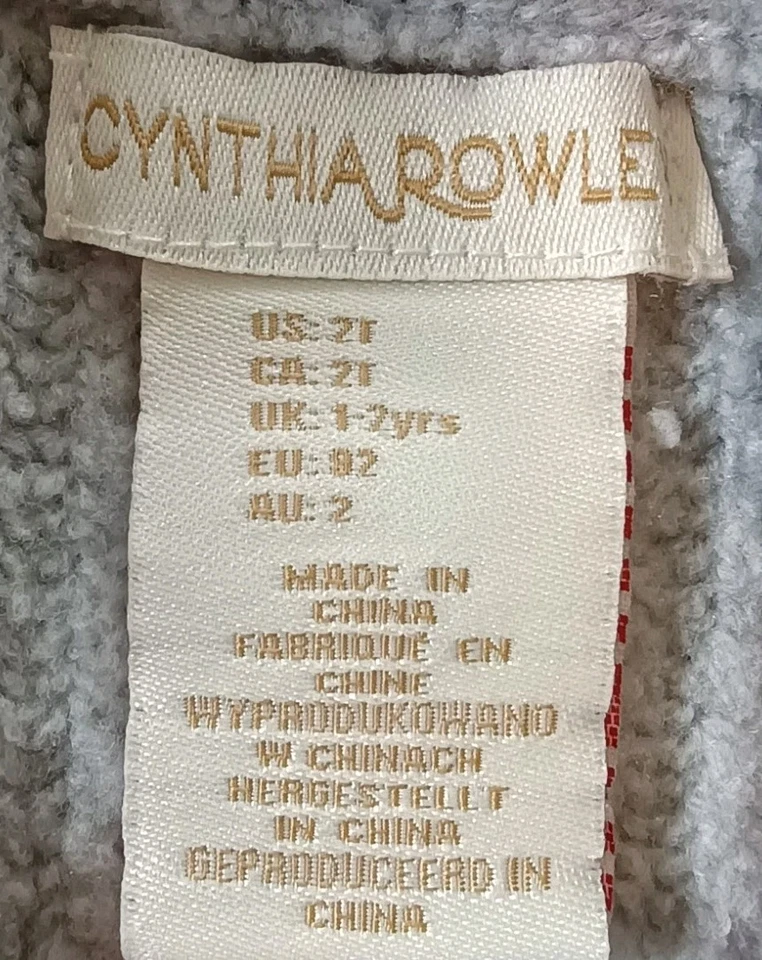 Синтия Роули девочек вышитый праздничный свитер платье 2T зимние длинным рукавом - Изображение 4 из 4