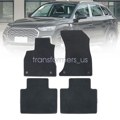 For 2018 2019 2020 2021 2022 2023 Audi Q5 Front & Rear Floor Mats Carpet Black