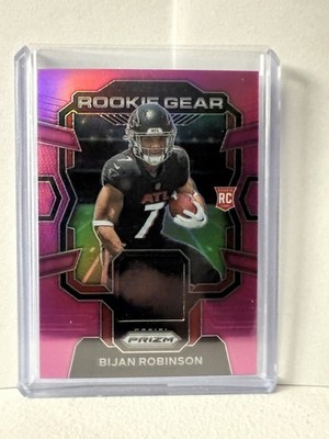 2023 Panini Prizm - Rookie Gear Bijan Robinson #RG-BR Pink Prizm (MEM, RC)