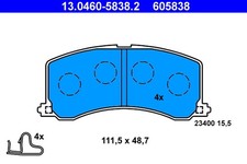Bremsbelagsatz Scheibenbremse ATE 13.0460-5838.2 für SUZUKI EG BALENO SY413 16V