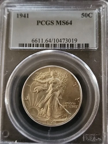 1941 50C Walking Liberty Half Dollar PCGS MS64