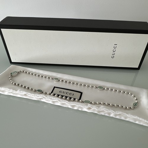 Necklace Gucci Interlocking G with Boules Chain YBB701611001 Silver Ladies 50 cm