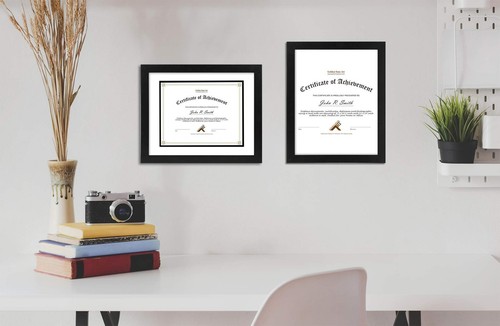 , 11x14 Diploma Frame for 8.5x11 Document & Certificates with Mat, Or 11x14 W... - Picture 3 of 7