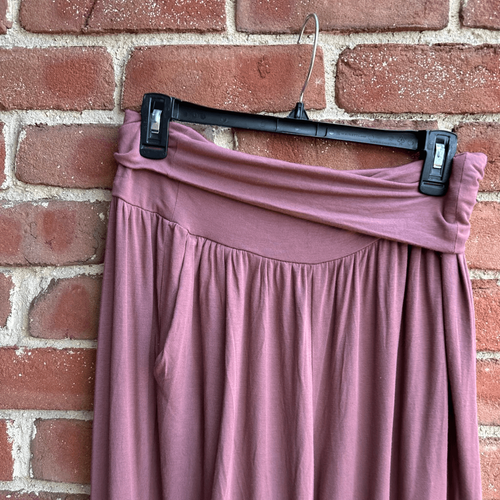 Athleta Soft Lounge Wide Leg Pants in rose brown Elastic Waist Modal Womens XL N - Picture 6 of 7