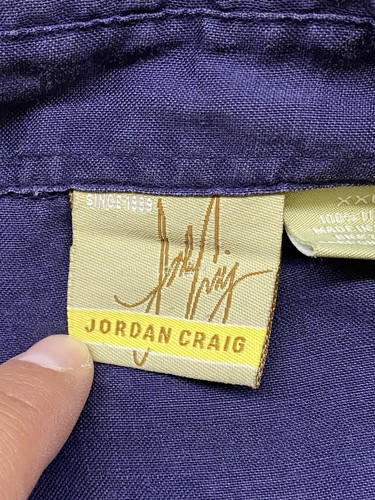 Jordan Craig Shirt Mens XXL Blue Linen Short Sleeve Combo Outfit Pants 42x31 - Picture 6 of 20