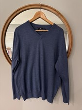 Vineyard Vines Performance Merino Wool V-Neck Sweater Blue Men  s Large