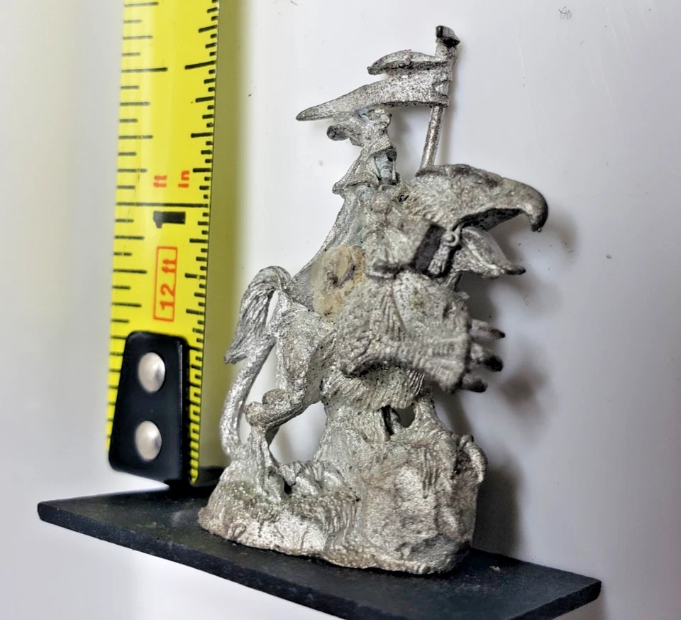 Warmaster Warhammer Fantasy Empire Hero On Griffon Metal con Alas y Base Fuera de Uso GW Foto 3 de 3