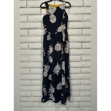 Vince Camuto Sleeveless Floral Maxi Dress Women's Size 10 Navy White Occasion