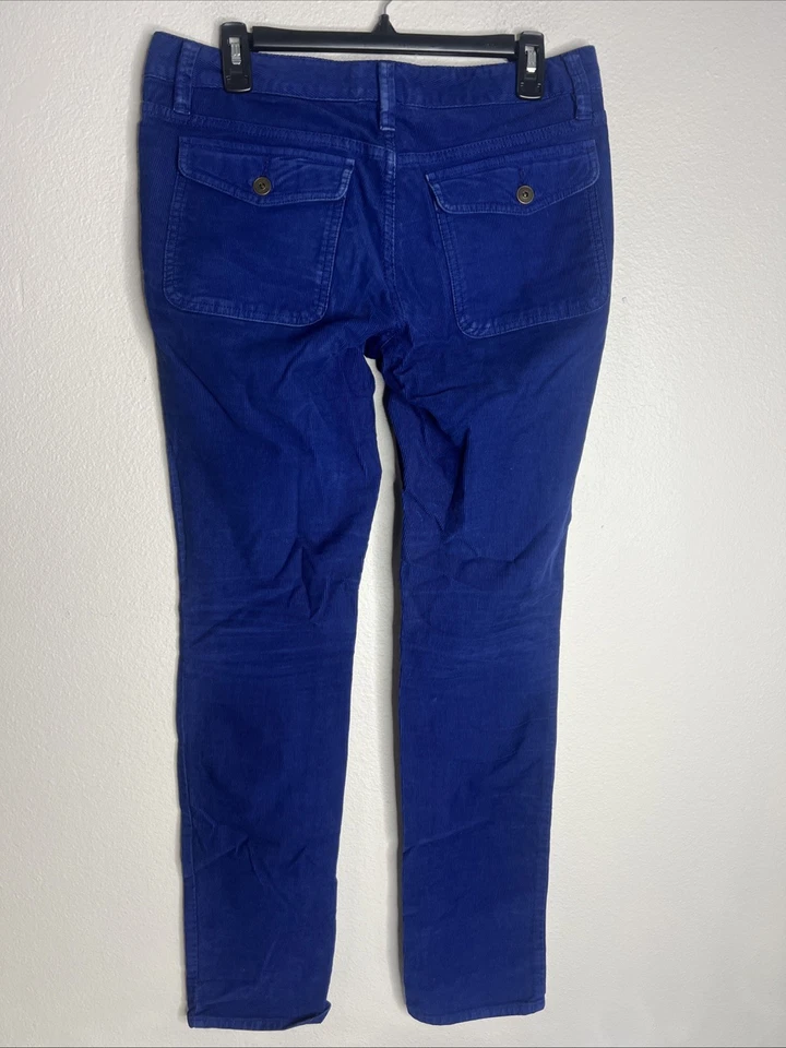 Pantalones de rugby Ralph Lauren para mujer talla 8 azul profundo pana 32x32 5 bolsillos usados en excelente estado Foto 4 de 4
