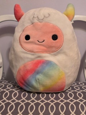 Squishmallow Yuri the Yeti Soft White Rainbow Belly Plush 8''
