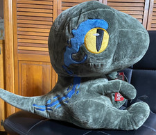 NEW Jurassic World Gray/Blue Raptor 14IN Plush Round 1 Exclusive