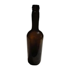 Brown Glass Wine Bottle Collectible Dark Glas...