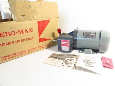 ZERO MAX INC Variable Speed Drive M3-E1 with National Motor EM-DBF, BRAND NEW