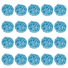 20 Pack Wicker Rattan Balls 1.2in for DIY Craft  Light Blue