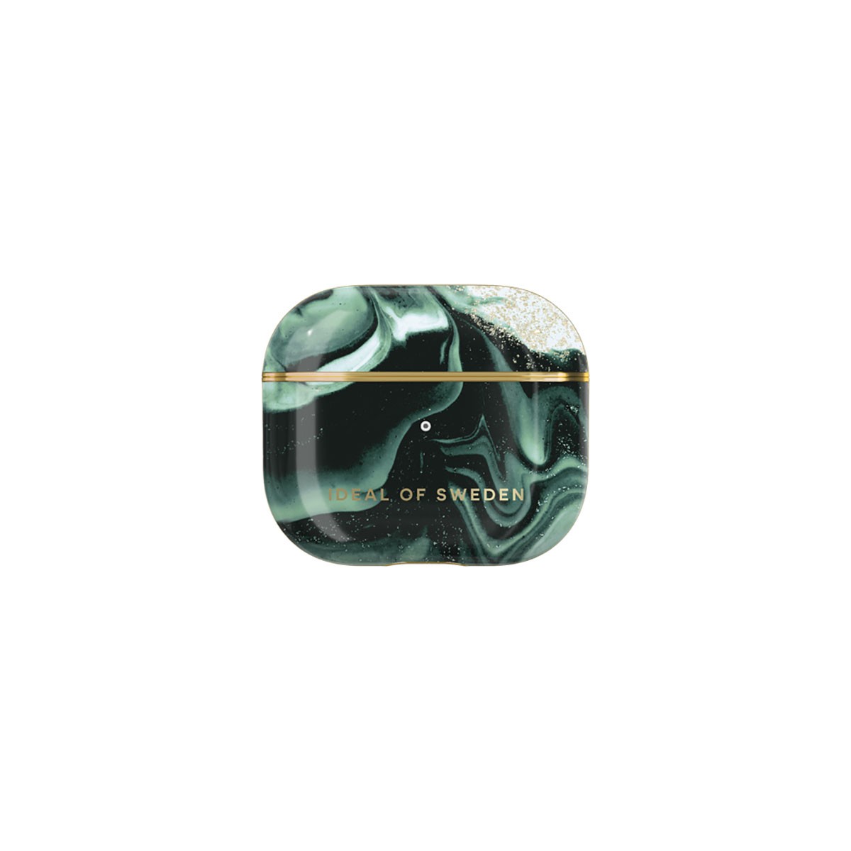 Protégez vos AirPods 3 des rayures avec la coque IDEAL OF SWEDEN Golden Olive Marble verte