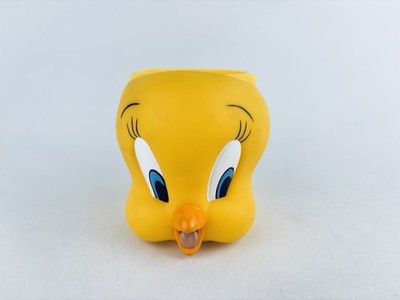 Tweety Bird Mug Cup 1995 Vintage Warner Bros Looney Tunes Plastic Applause Child