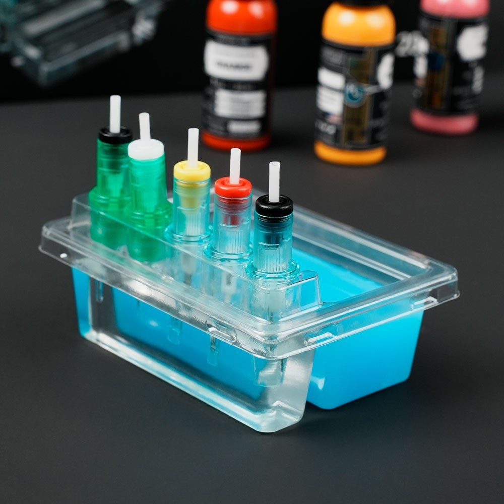 20PCS Disposable Cartridge Needle Holder Ink Wash Cleaning Cup Tattoo Supplies - second product detail image