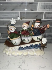 VTG~2002 Home Interiors and Gifts “Snow Friends Toboggan Fun” 55045 Holiday EUC!