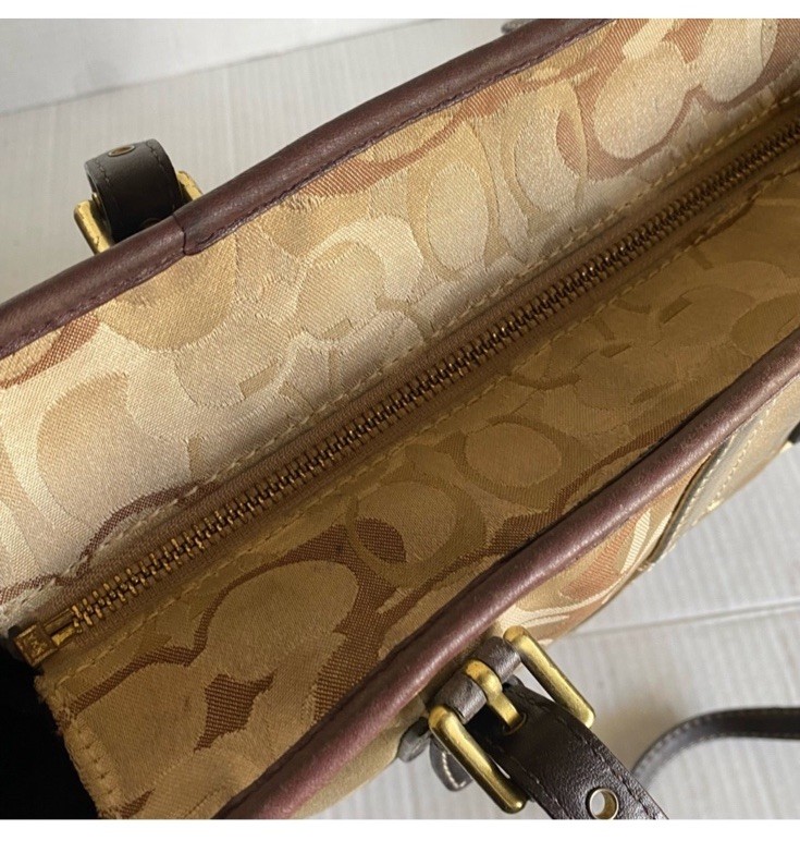 coach patchwork  Canvas Leather handbag - image 13