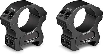 Vortex Optics Pro Series Scope Rings, 1'' Medium Height, Black - PR1-M