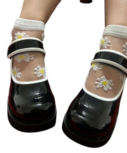 Demonia Sprite 01 Patent Black And White Platform Mary Janes Sz 8 - Picture 11 of 15