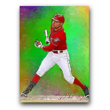 Joey Votto #7 Art Card Limited 35/50 Edward Vela Signed (Cincinatti Reds)