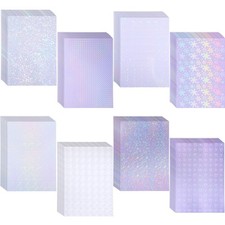 80 Sheets Holographic Sticker Paper, Transparent Holographic Vinyl Laminate F...