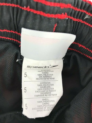 Speedo Board Shorts Swim Trunks Red Side Pocket Elastic Waist Drawstring Boy's 5 - Picture 7 of 10