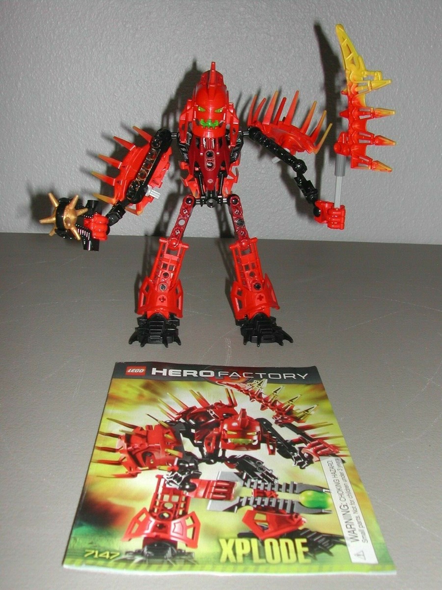Lego Bionicle Hero Factory Xplode (7147) Almost Complete / Manual