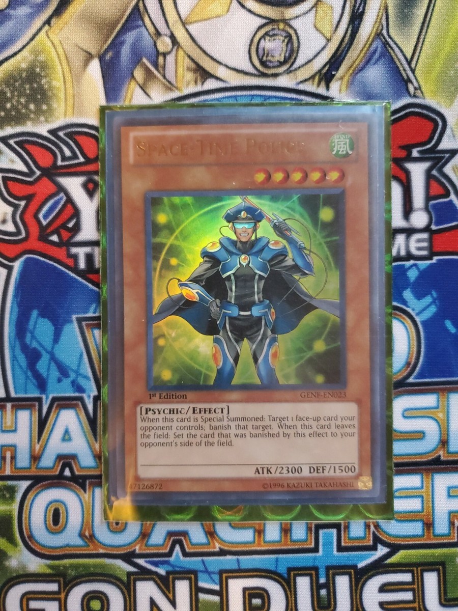 Carta Yu-Gi-Oh! Space-Time Police - GENF-EN023, Ultra Rara, 1ª Edición, Monstruo Psíquico De Viento