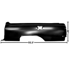 1964 1965 El Camino Quarter Panel Left Driver Side EDP Coated Steel Dynacorn