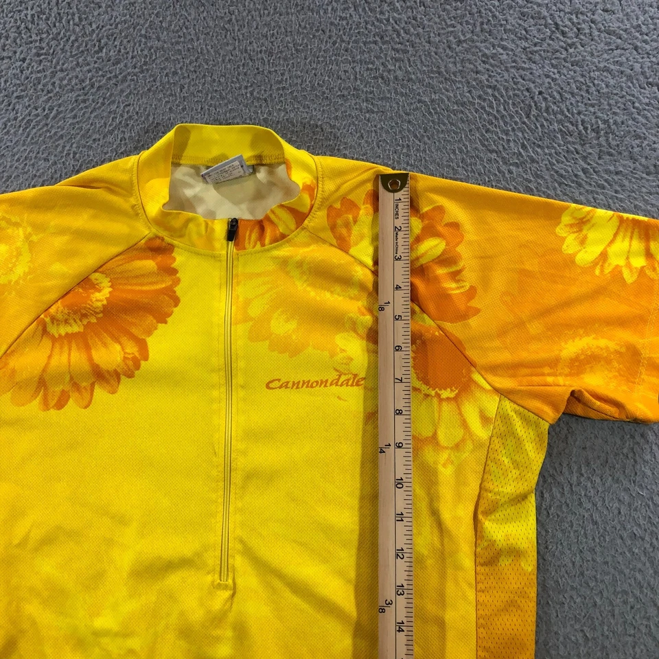 Camiseta De Colección Cannondale Bicicleta Mujer L Amarillo Girasol Hecha en EE. UU. Foto 4 de 4