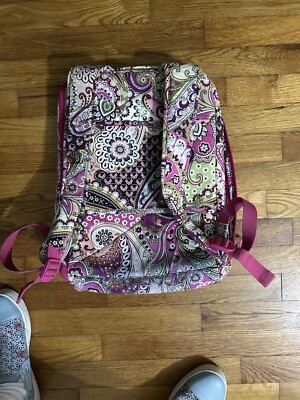 Vera Bradley Campus Backpack Paisley Jamboree on Black 