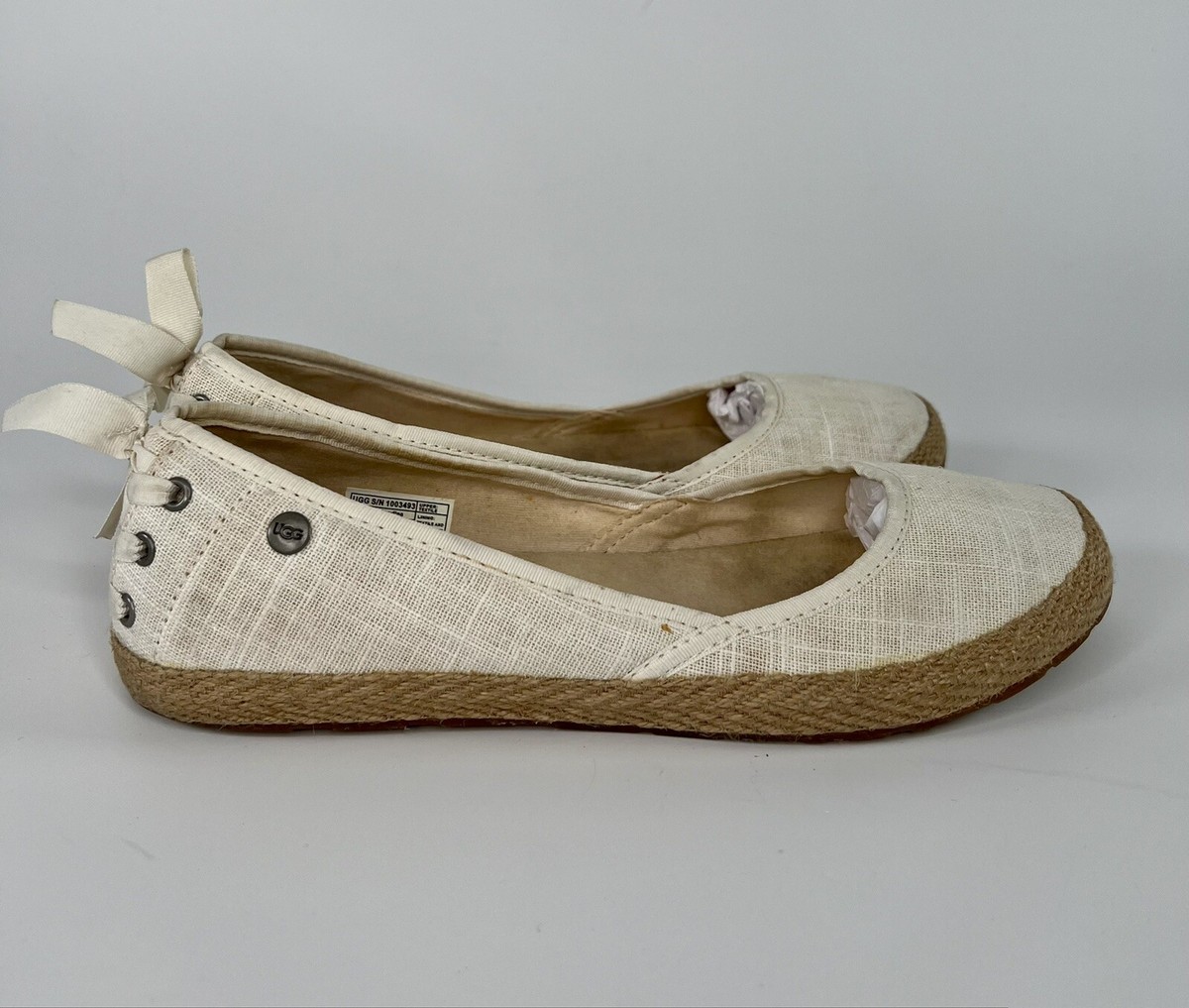 UGG Australia s/n 1003493 Canvas Espadrille Slip On Flats  display picture 1
