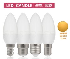 LED Candle Small Screw E14 Bulbs 25w 40w 60w Bayonet B22 B15 Screw E27 Daylight