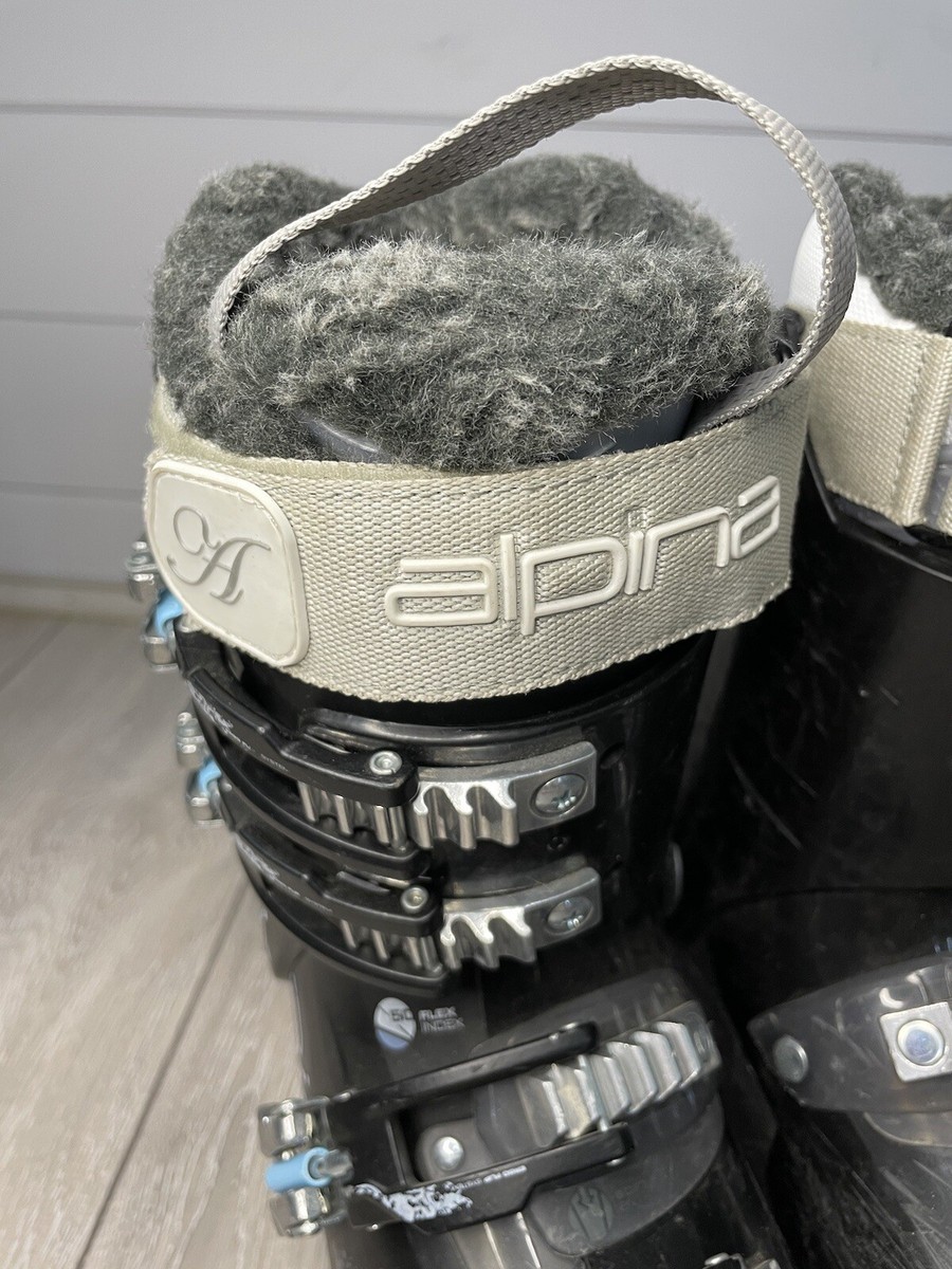 Bottes De Ski Alpina Eve W Series 5 - Taille UK 5 / US 6.5 / EU 38 - Noir - Occasion En Bon état