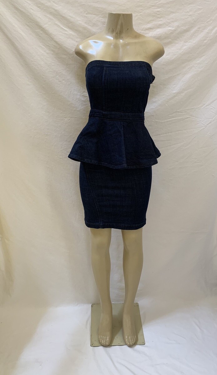 NWT $139.90 Levis Size Small Blue Denim Peplum Dress NWT $139.90 Levis Size Small Blue Denim Peplum Dress