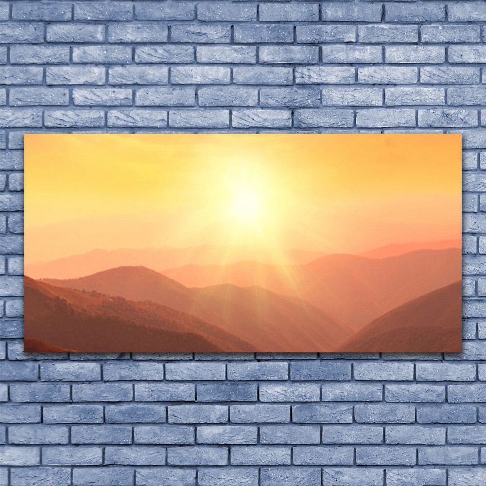 Tableau Déco Montagne 140x70 - Impression HD sur Verre Acrylique