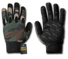 Tactical Camo Woodland Hunting Tactical Gloves Rapdom T27 BLK