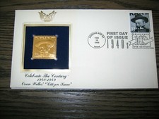 1999 Orson Welles Citizen Kane Gold Golden Cover Celebrate Century replica Stamp